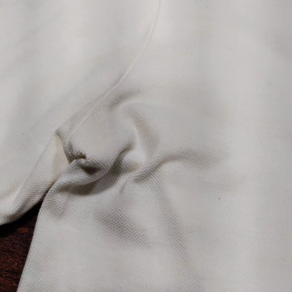 Burberry Brit White Embroidered Logo Plaid Details Placket Polo Shirt Men's M - Picture 7 of 16
